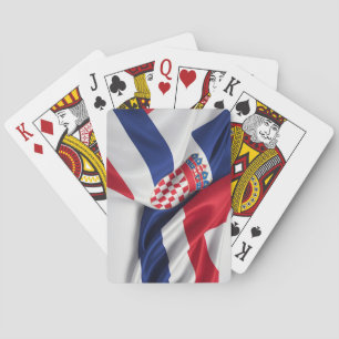 Baraja De Cartas Textura de seda de la bandera de Croacia