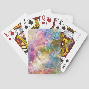 Baraja De Cartas Textura gruesa abstracta con pintura acuarela 3