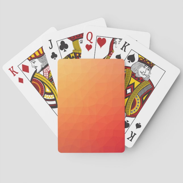 Baraja De Cartas textura naranja vectorial (Reverso)
