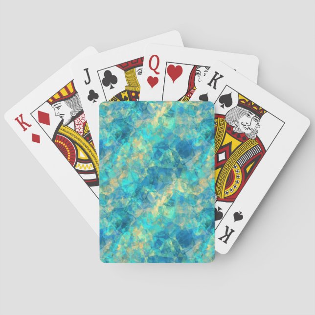 Baraja De Cartas Textura turquesa en ruinas (Reverso)