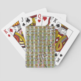 Baraja De Cartas Textured Pointillism Grid Pattern Artwork