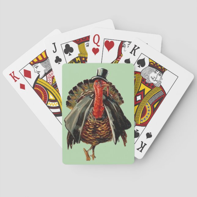 BARAJA DE CARTAS THANKSGIVING TURKEY  (Reverso)