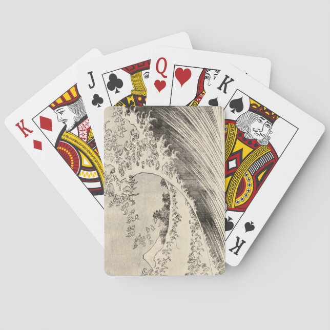 Baraja De Cartas The Big Wave (de Katsushika Hokusai) (Reverso)