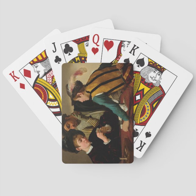 Baraja De Cartas The Cardsharps, 1595 por Caravaggio (Reverso)