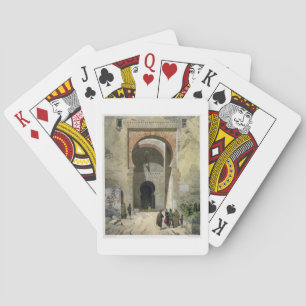 Baraja De Cartas The Gate of Justice, entrance to the Alhambra, Gra