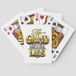 Baraja De Cartas The Grind Never Lies Gold Motivational Design