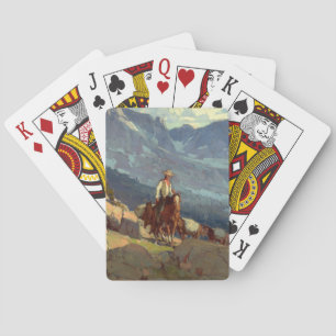 Baraja De Cartas “The Lone Packer” Arte Occidental por Edgar Payne