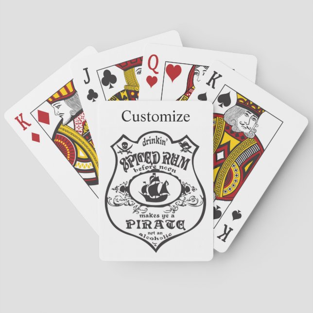 Baraja De Cartas Thunder_Cove, bebida pirata de ron picada (Reverso)