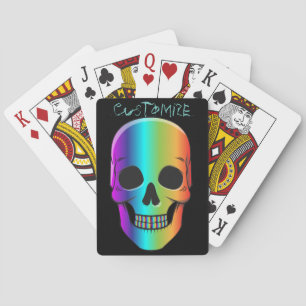 Baraja De Cartas Thunder_Cove de cráneo humano psicodélico