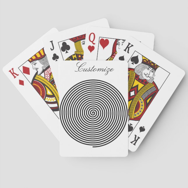 Baraja De Cartas Thunder_Cove espiral de hipnosis redonda (Reverso)