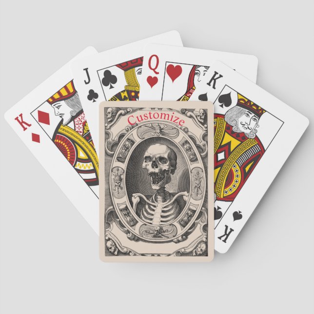 Baraja De Cartas Thunder_Cove, flamante cráneo humano (Reverso)