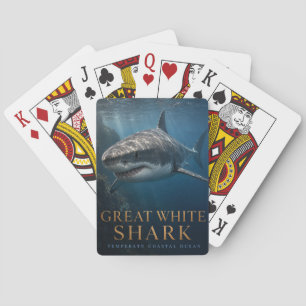 Baraja De Cartas Tiburón Blanco ANIMALES del Océano Costero