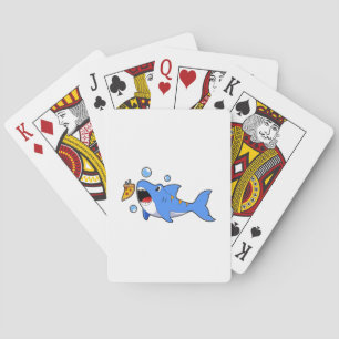 Baraja De Cartas Tiburón con pizza como cebo