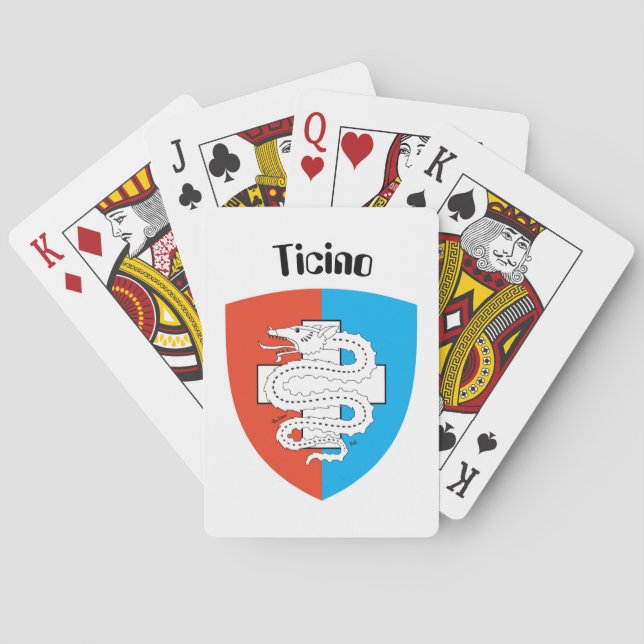Baraja De Cartas Ticino Svizzera / Tessin Schweiz Spielkarten (Reverso)