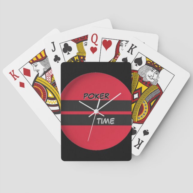 Baraja De Cartas Tiempo de Póquer Rojo Negro  (Reverso)