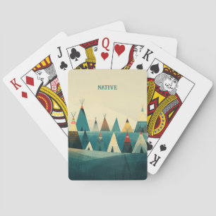Baraja De Cartas Tiendas nativas de tribus estadounidenses