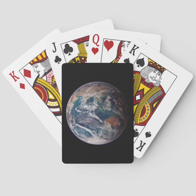 Baraja De Cartas Tierra de Mármol Azul (Hemisferio Oriental) (Reverso)