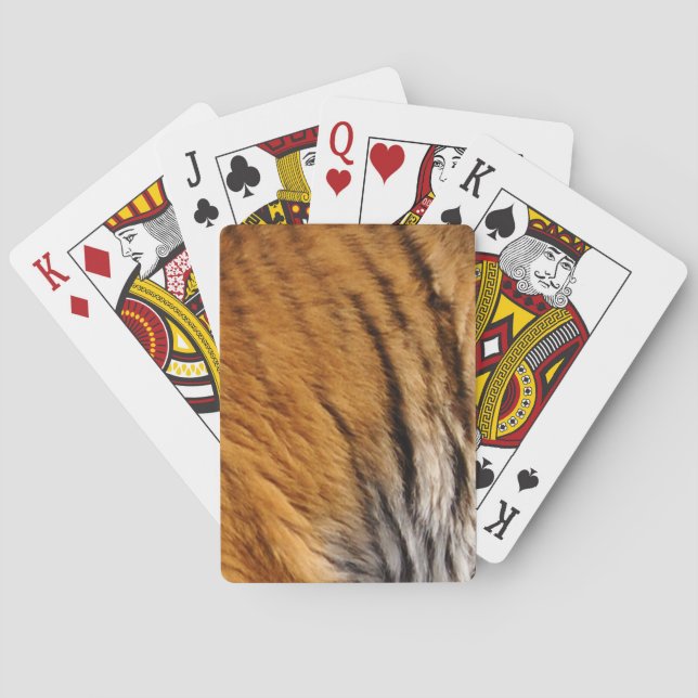 Baraja De Cartas Tiger Stripes Big Cat con muestreo fotográfico (Reverso)