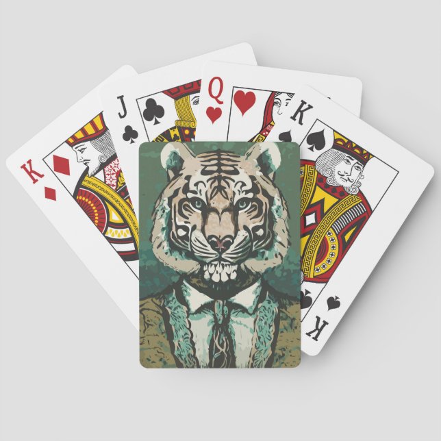 Baraja De Cartas Tigre aristócrata (Reverso)