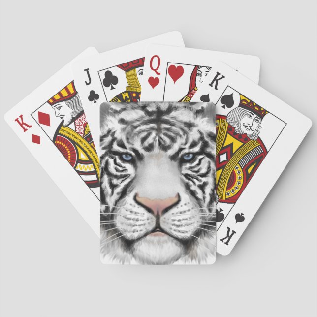 Baraja De Cartas Tigre blanco (Reverso)