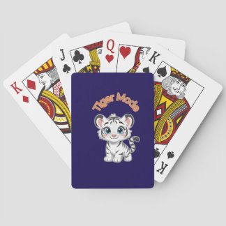 Baraja De Cartas Tigre Blanco Realista – Arte de Fauna Fotorealista