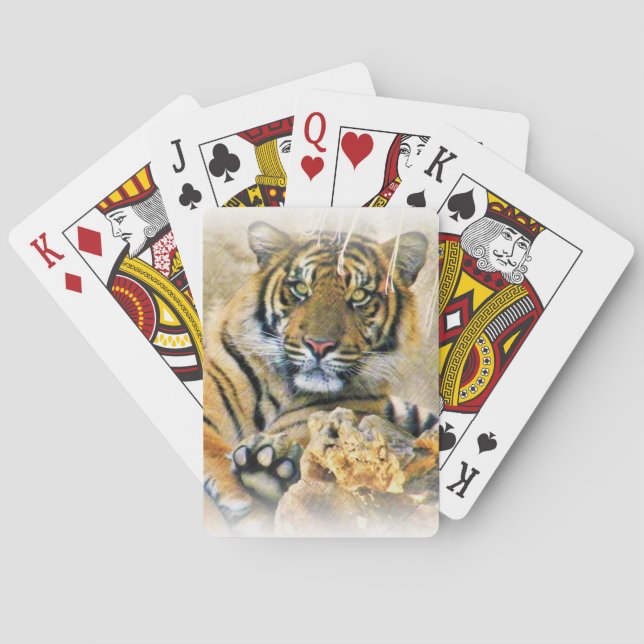 Baraja De Cartas Tigre, buscando_ (Reverso)