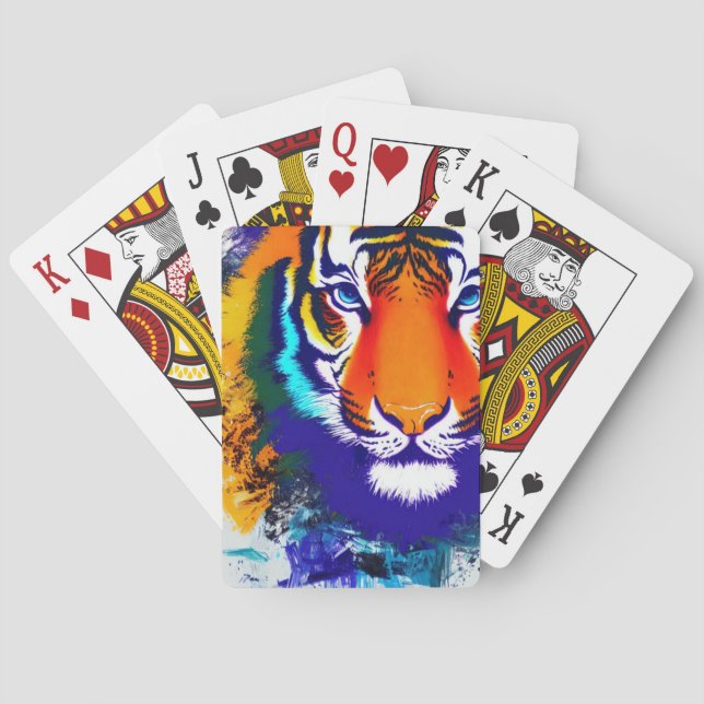 Baraja De Cartas Tigre colorido (Reverso)