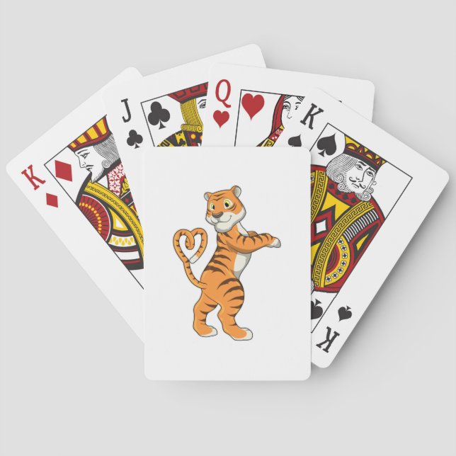 Baraja De Cartas Tigre con corazón (Reverso)