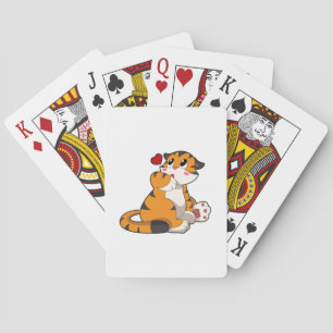 Baraja De Cartas Tigre con corazón