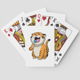 Baraja De Cartas Tigre con Lollipop