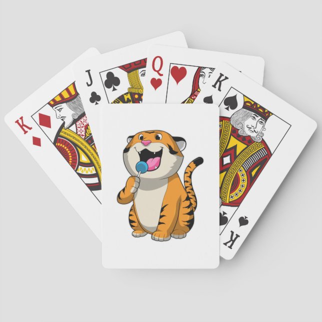 Baraja De Cartas Tigre con Lollipop (Reverso)