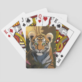 Baraja De Cartas Tigre de Bengala en una jungla