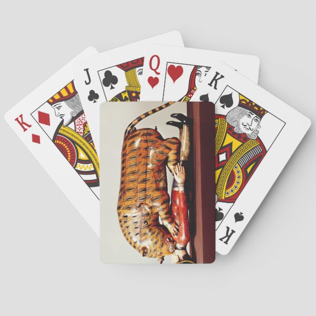 Baraja De Cartas Tigre de Tipu, c.1790 (madera) (Reverso)