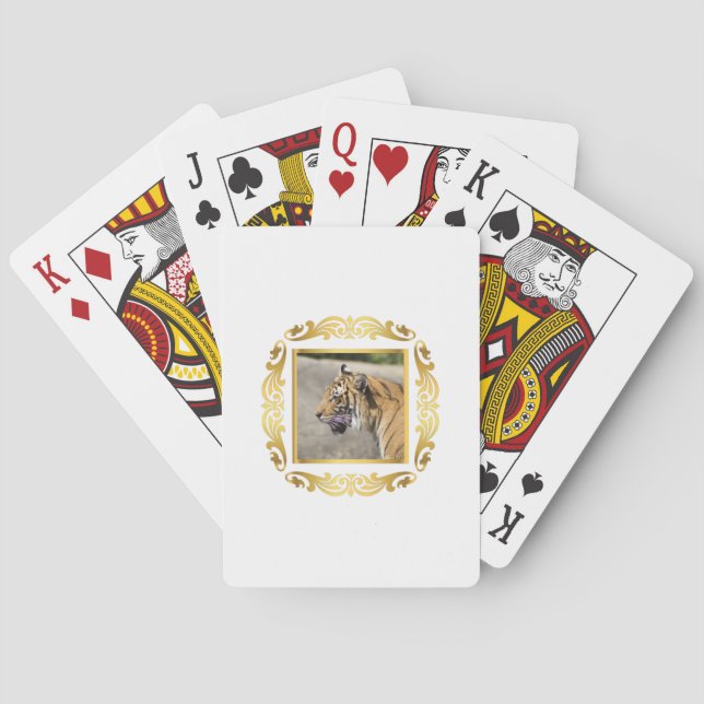 Baraja De Cartas Tigre enmarcado (Reverso)