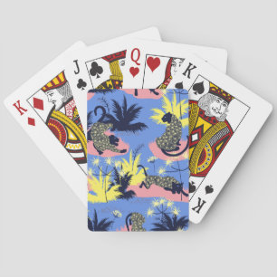 Baraja De Cartas Tigre geométrico, leopardo: patrón infantil.