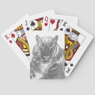 Baraja De Cartas Tigre negro y blanco