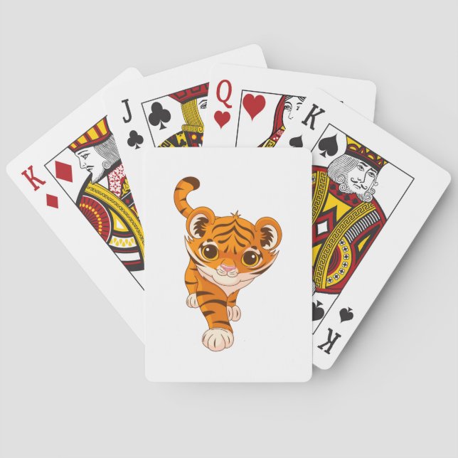 Baraja De Cartas tigre pequeño (Reverso)