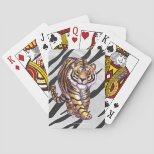 Baraja De Cartas Tigre salvaje Impresión en blanco y negro