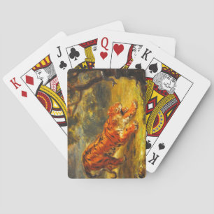 Baraja De Cartas Tigre salvaje y serpiente (arte animal)
