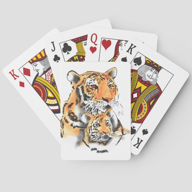 Baraja De Cartas Tigres y copos (Reverso)