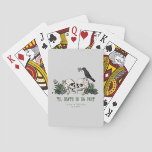 Baraja De Cartas Til Death Green Gothic St Patricks Calavera y Rosa