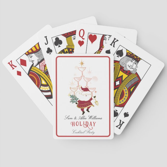 Baraja De Cartas Tini Bit Merry Martini Oficina Navidad Santa (Reverso)