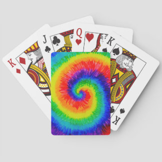 Baraja De Cartas Tinta del alcohol del teñido anudado del arco iris