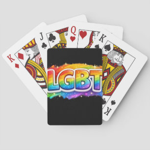 Baraja De Cartas Tipografía Arcoíris LGBT