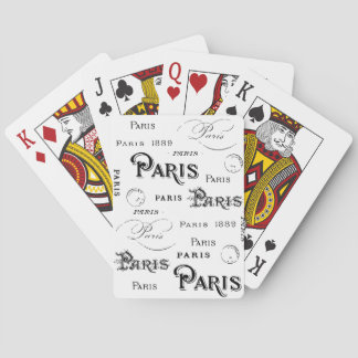 Baraja De Cartas Tipografía Caligrafía París Francia Torre Eiffel