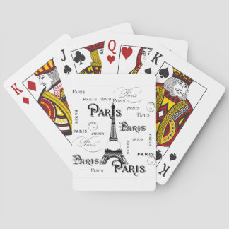 Baraja De Cartas Tipografía Caligrafía París Francia Torre Eiffel