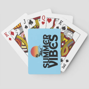 BARAJA DE CARTAS TIPOGRAFÍA CITAS VACACIONES DE VERANO EN LA PLAYA