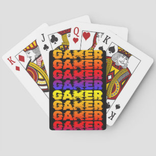 Baraja De Cartas Tipografía Colorida Para Jugadores De Juegos