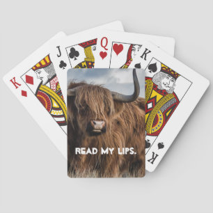 Baraja De Cartas Tipografía de cara de póquer de animal lindo Lee m