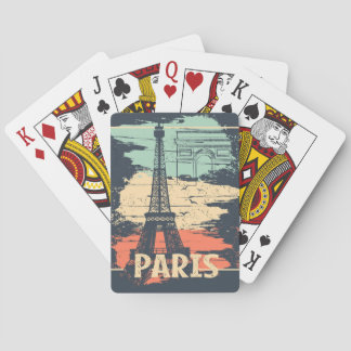 Baraja De Cartas Tipografía de París: poster abstracto de Eiffel.